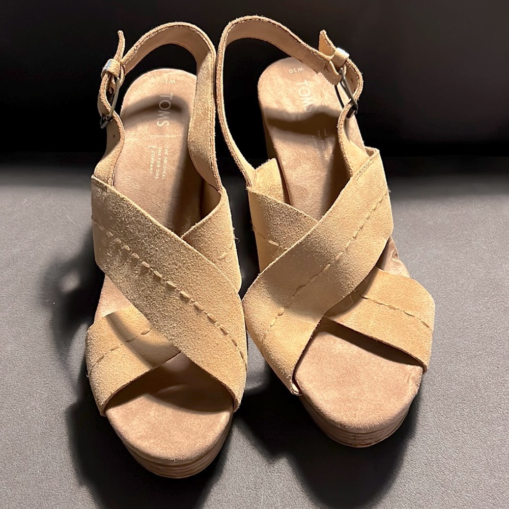 TOMS Honey Suede Women's Ibiza Sandals - size 10